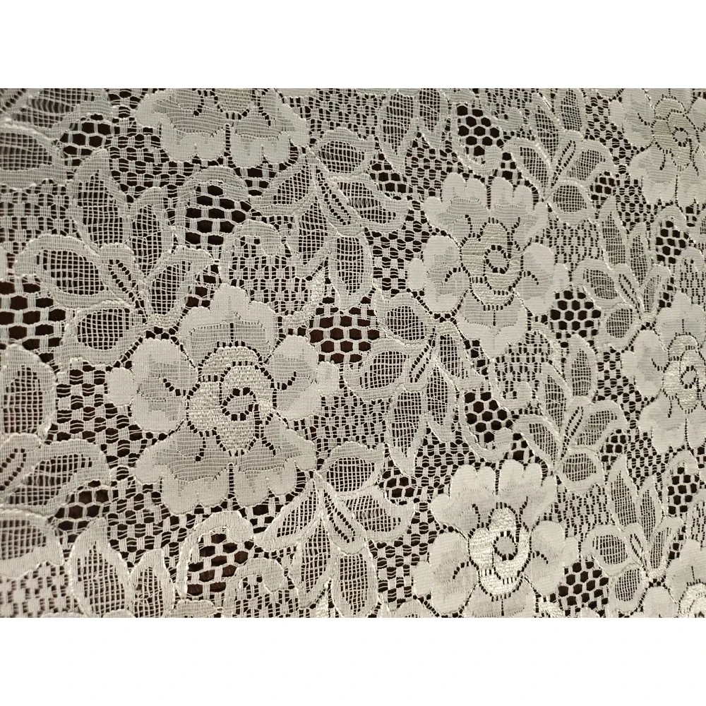 Vintage Lace Tablecloth Home Ivory Floral Scalloped Rectangle Vintage Style
